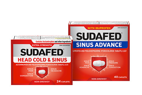 A group of Sudafed products