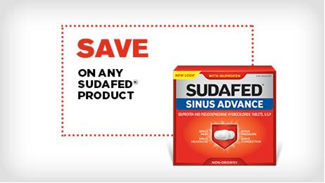 Save on any SUDAFED® product